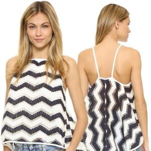 Milly Chevron Trapeze Camisole Small